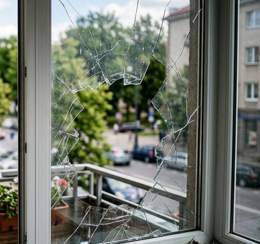 Pasekmė: anot klaipėdiečio, karinių pratybų metu dužo jo balkono langas.