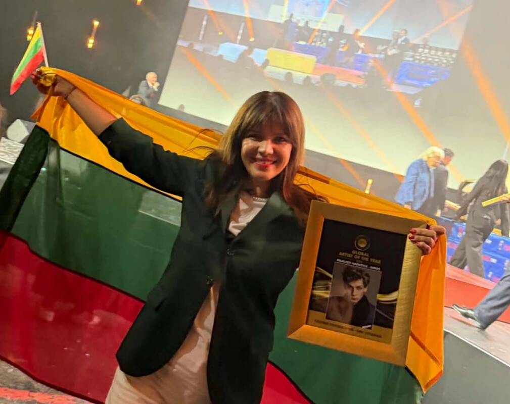 Įvertinta: K. Gorodeckienė laiminga, kad jos darbas konkurse „Global Artist“, vyrų įvaizdžio kategorijoje, atrinktas tarp šešių stipriausių ir finale įvertintas penktąja vieta.