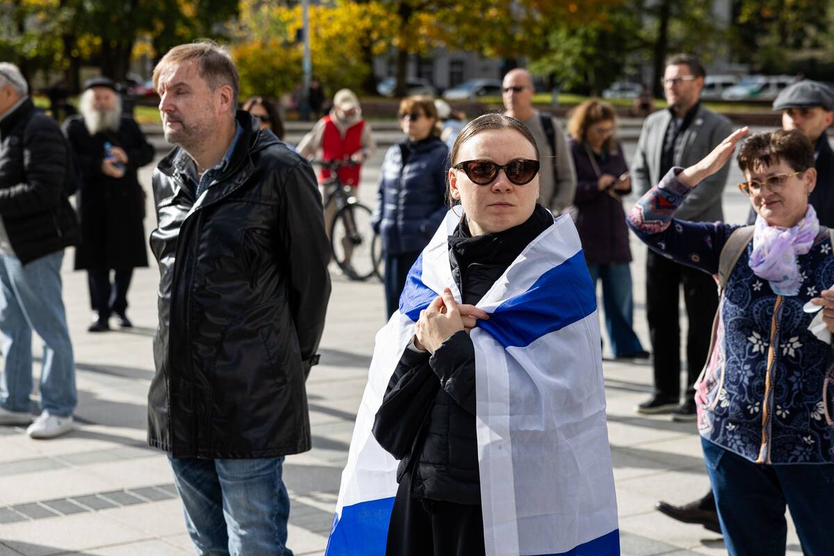 Trečiųjų Spalio 7-osios žudynių Izraelyje metinių minėjimas Vilniuje
