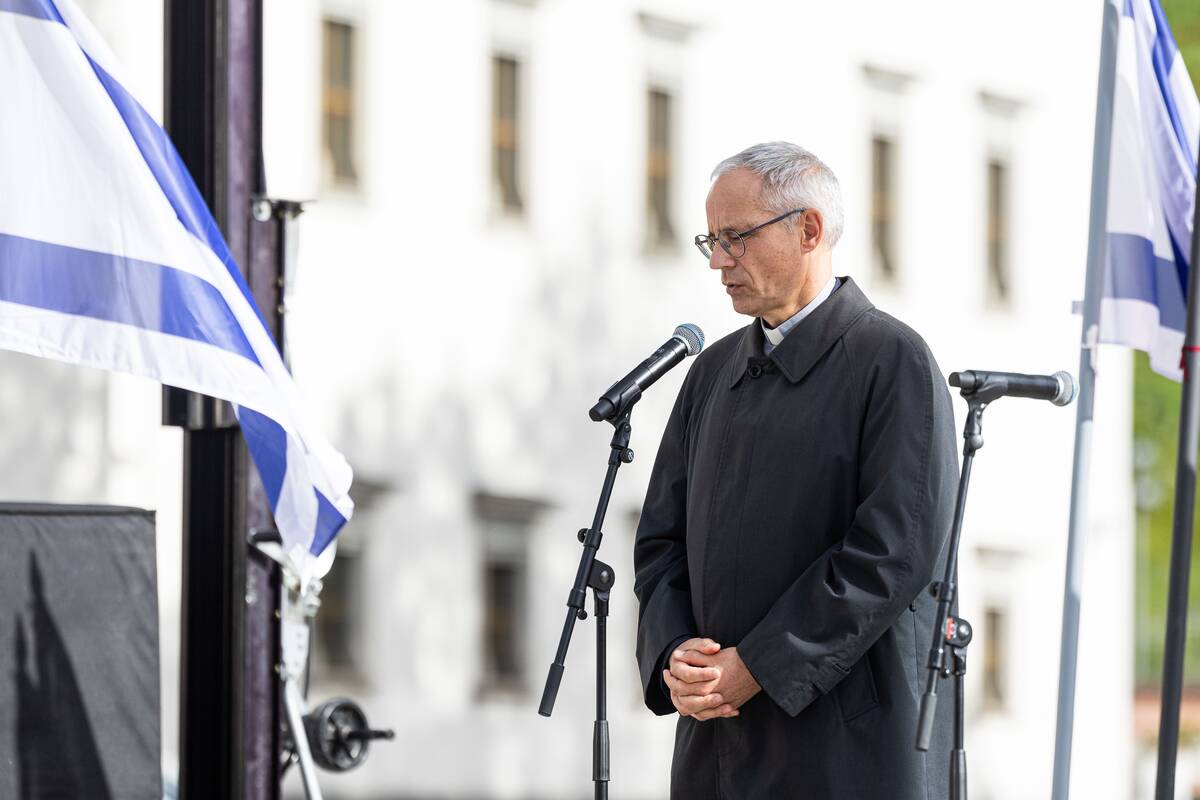 Trečiųjų Spalio 7-osios žudynių Izraelyje metinių minėjimas Vilniuje