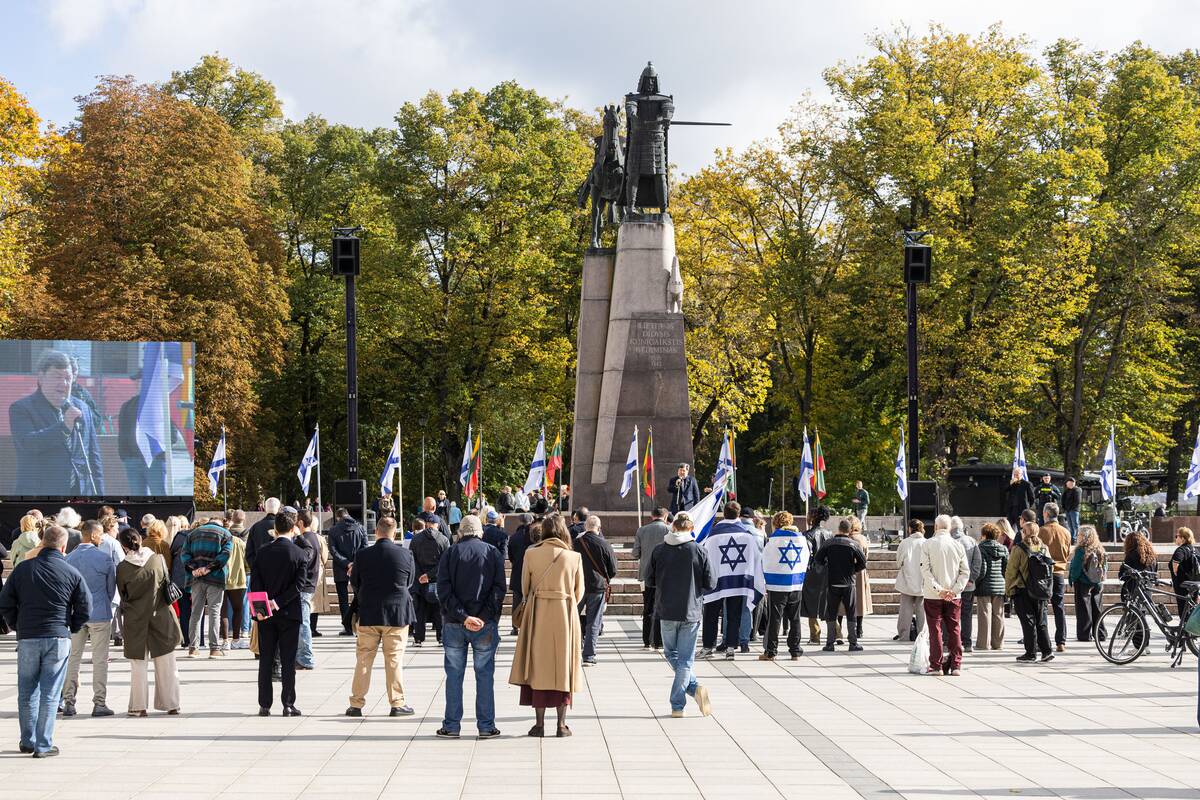 Trečiųjų Spalio 7-osios žudynių Izraelyje metinių minėjimas Vilniuje