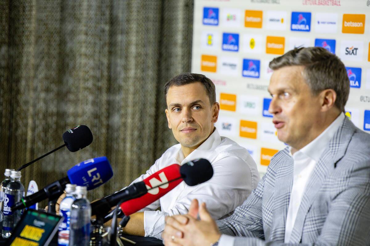  Lietuvos vyrų krepšinio rinktinės trenerio Dainiaus Adomaičio pristatymas