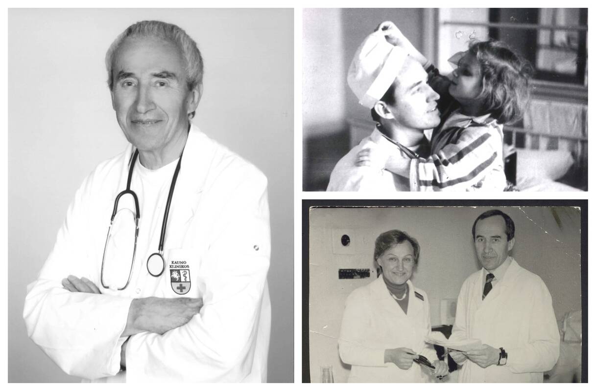 Asmenybė: prof. A. Šeškevičius paliko ryškų pėdsaką ir Lietuvos medicinoje, ir visuomeninėje veikloje. Nuotraukose – vaikų ligų praktikos 1968 m. akimirka; su kolege Rita Rimdeikiene.