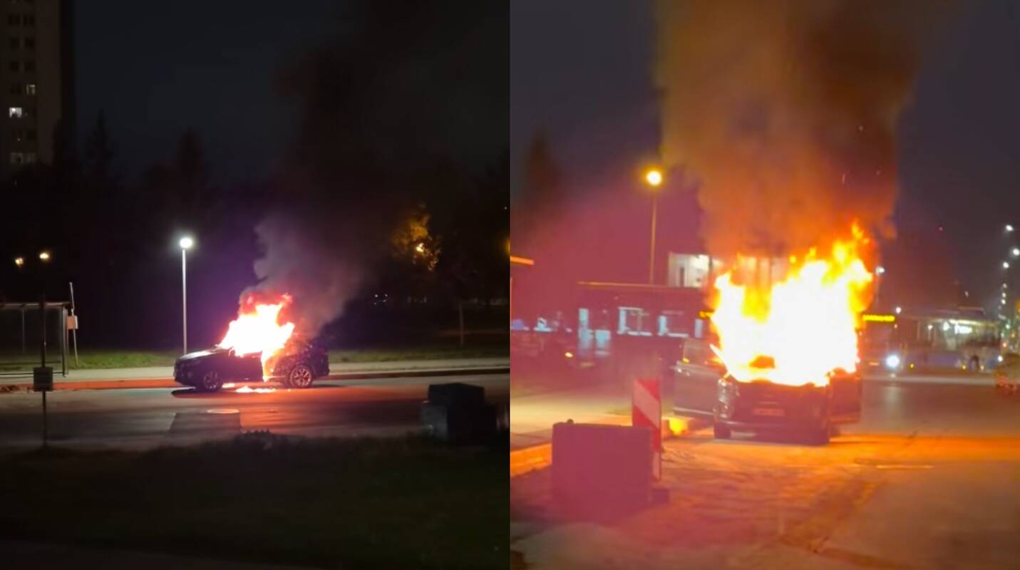 Priežastys: automobilis liepsnojo atvira liepsna, kas sukėlė gaisrą, kol kas neaišku, aplinkybės tiriamos.