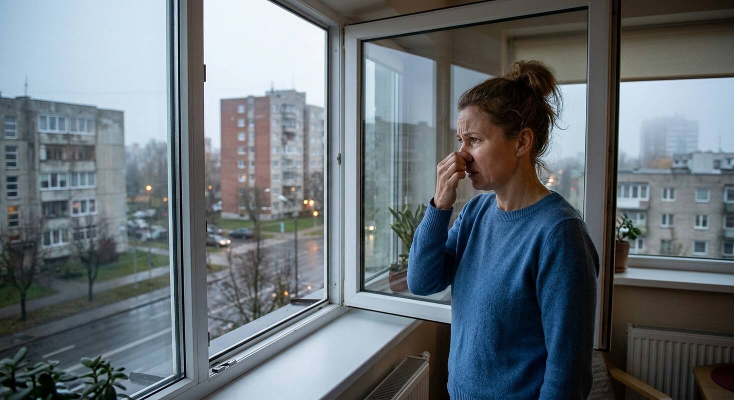Svarstymai: manoma, kad viena galimų nemalonaus kvapo sklidimo priežasčių gali būti meteorologinės sąlygos.