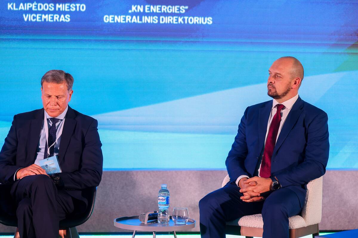 Klaipėdos miesto vicemeras Algirdas Kamarauskas, „KN Energies“ generalinis direktorius Darius Šilenskis