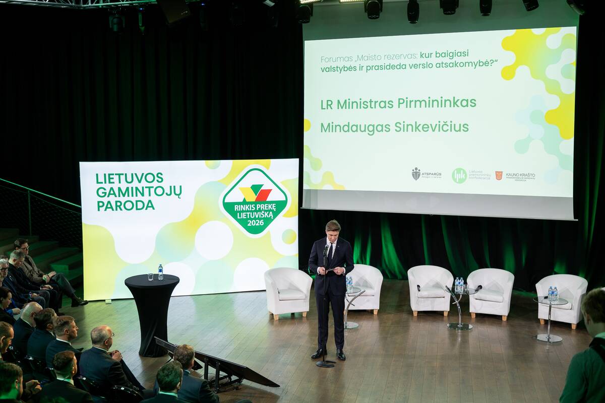 Forumas-diskusija „Maisto rezervas: kur baigiasi valstybės ir prasideda verslo atsakomybė?“