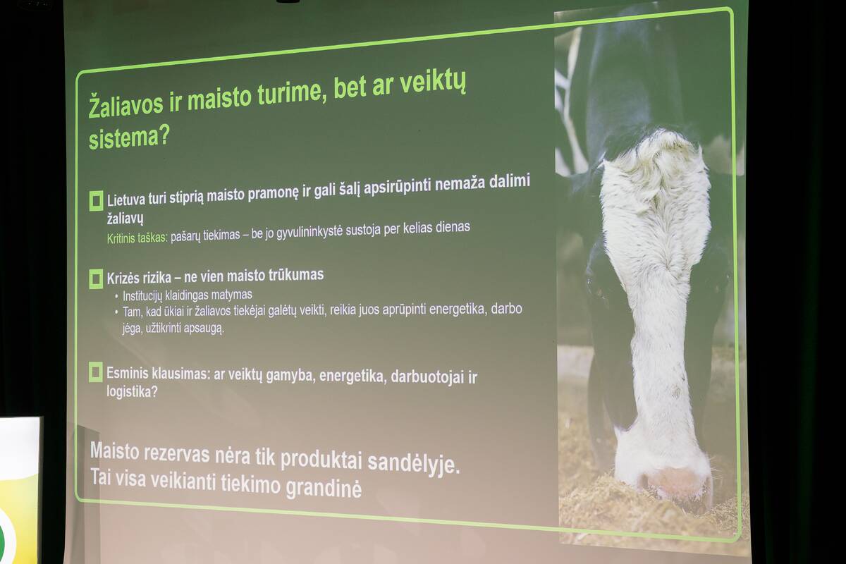 Forumas-diskusija „Maisto rezervas: kur baigiasi valstybės ir prasideda verslo atsakomybė?“