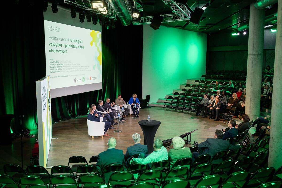 Forumas-diskusija „Maisto rezervas: kur baigiasi valstybės ir prasideda verslo atsakomybė?“