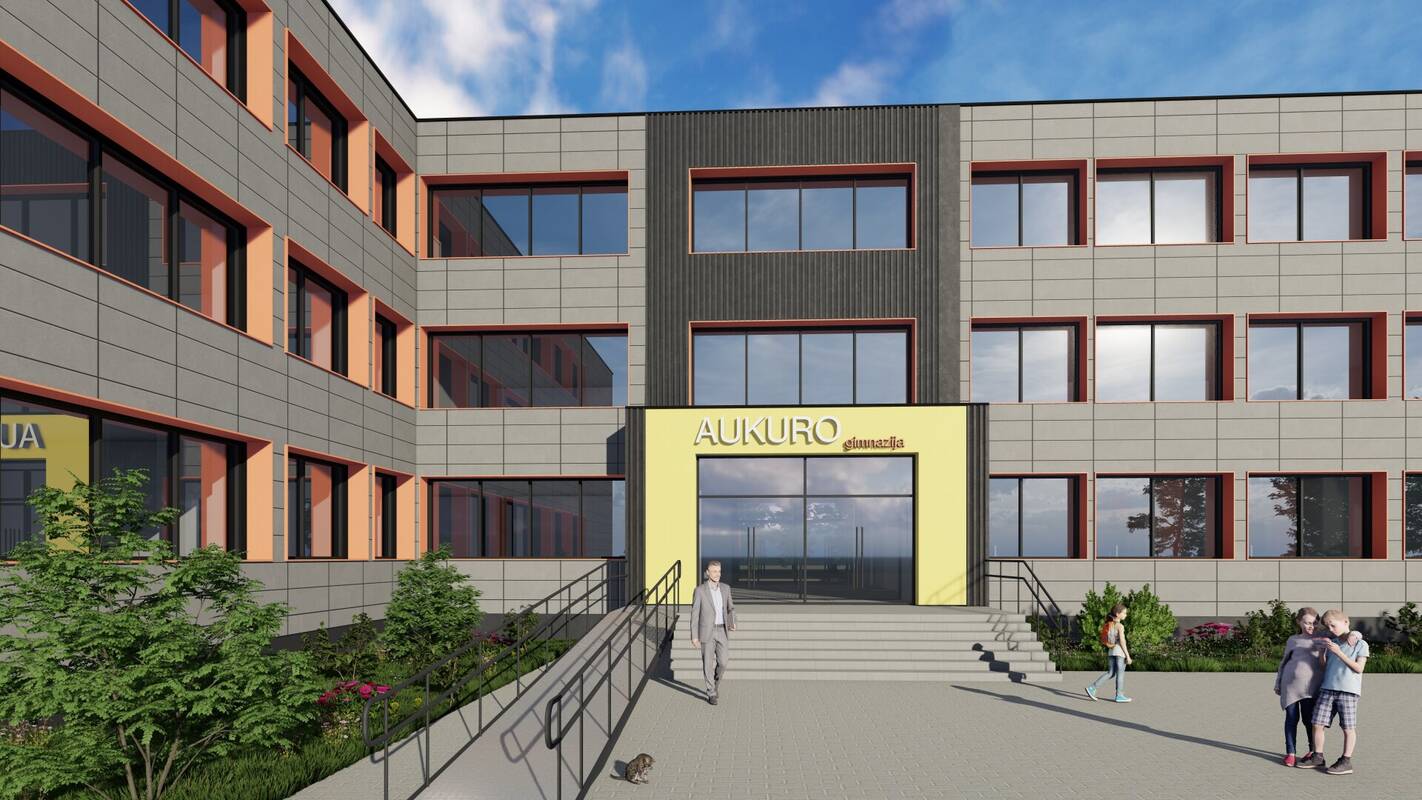 Planai: po kapitalinio „Aukuro“ gimnazijos pastato remonto mokyklos vaizdas pasikeis neatpažįstamai.