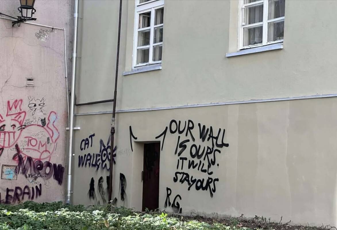 Pareiškė: inicialus paliekantys vandalai skelbia valdantys miesto sienas.