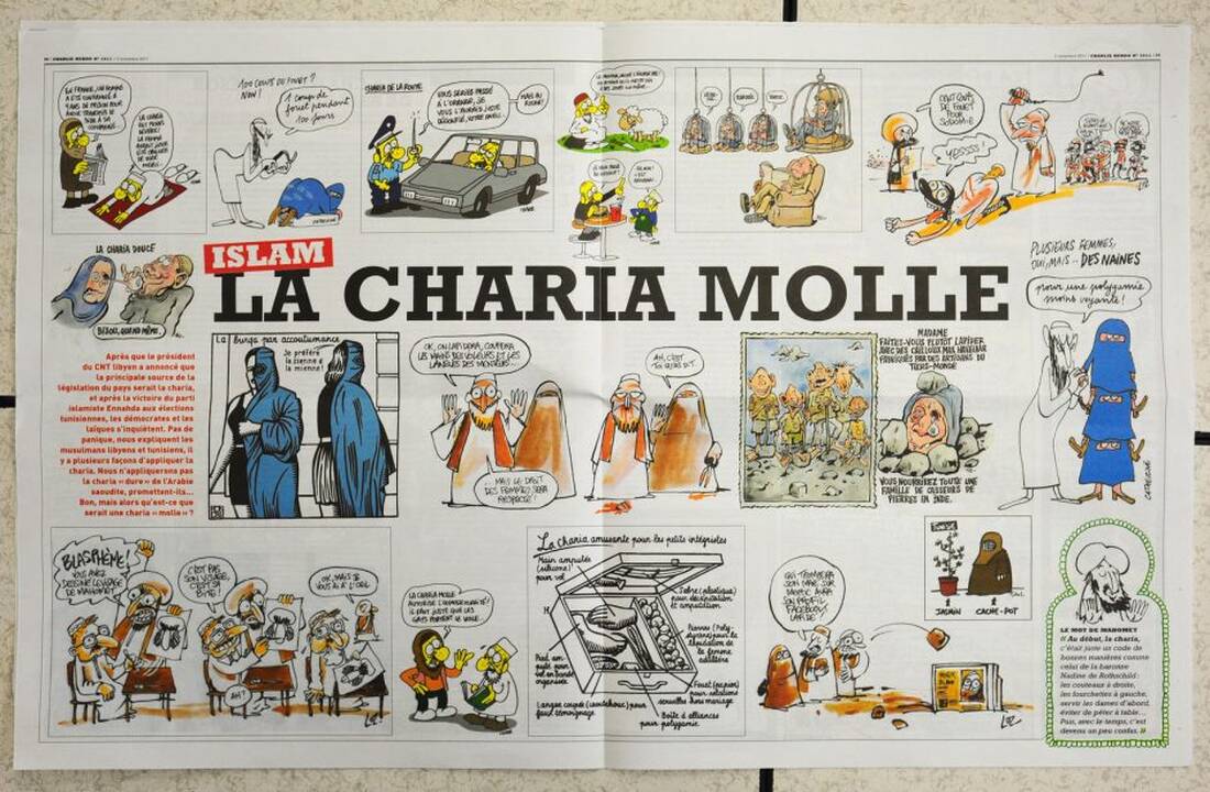 Išpuolis Paryžiuje – dėl karikatūros