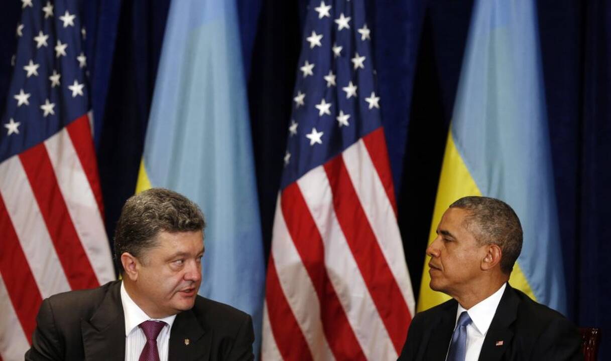 Petro Porošenka ir Barackas Obama susitiko Varšuvoje
