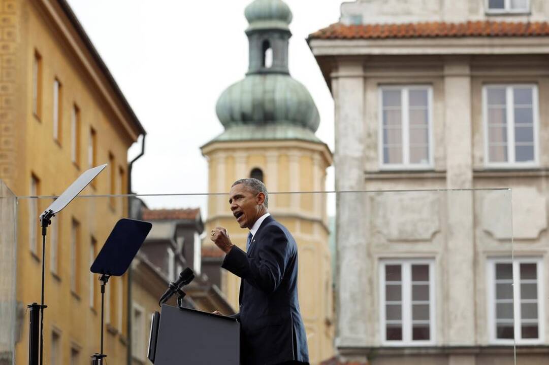 Petro Porošenka ir Barackas Obama susitiko Varšuvoje
