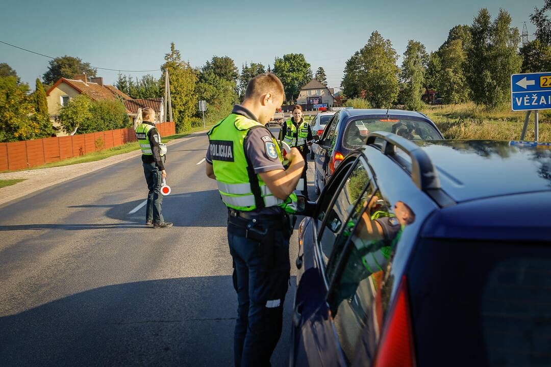 Policijos reidas Klaipėdos rajone 2019.08.24
