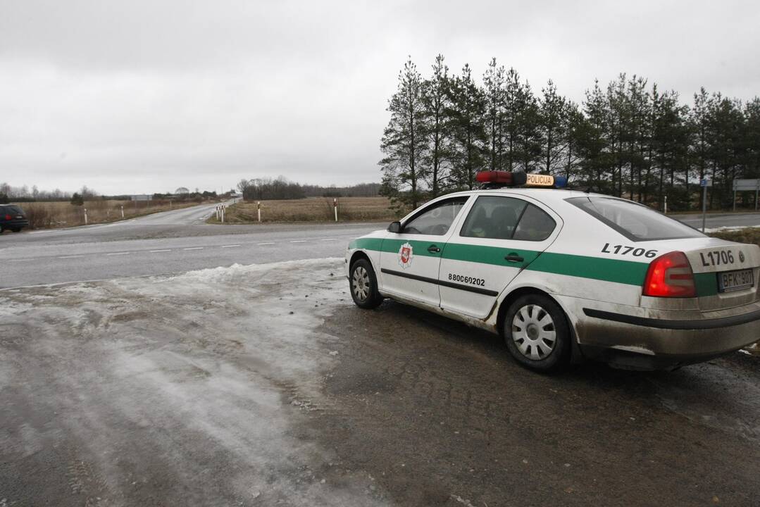 Klaipėdos rajone apsivertė pienovežis