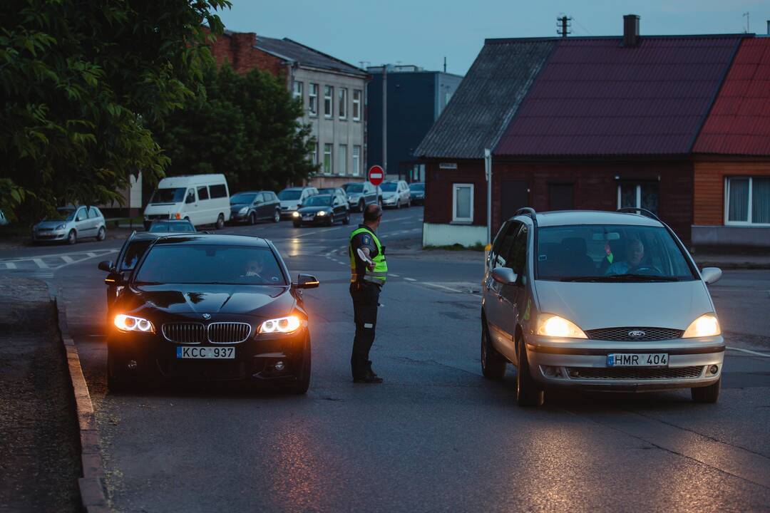 Kaune vyko reidas: policija tikrino vairuotojų blaivumą