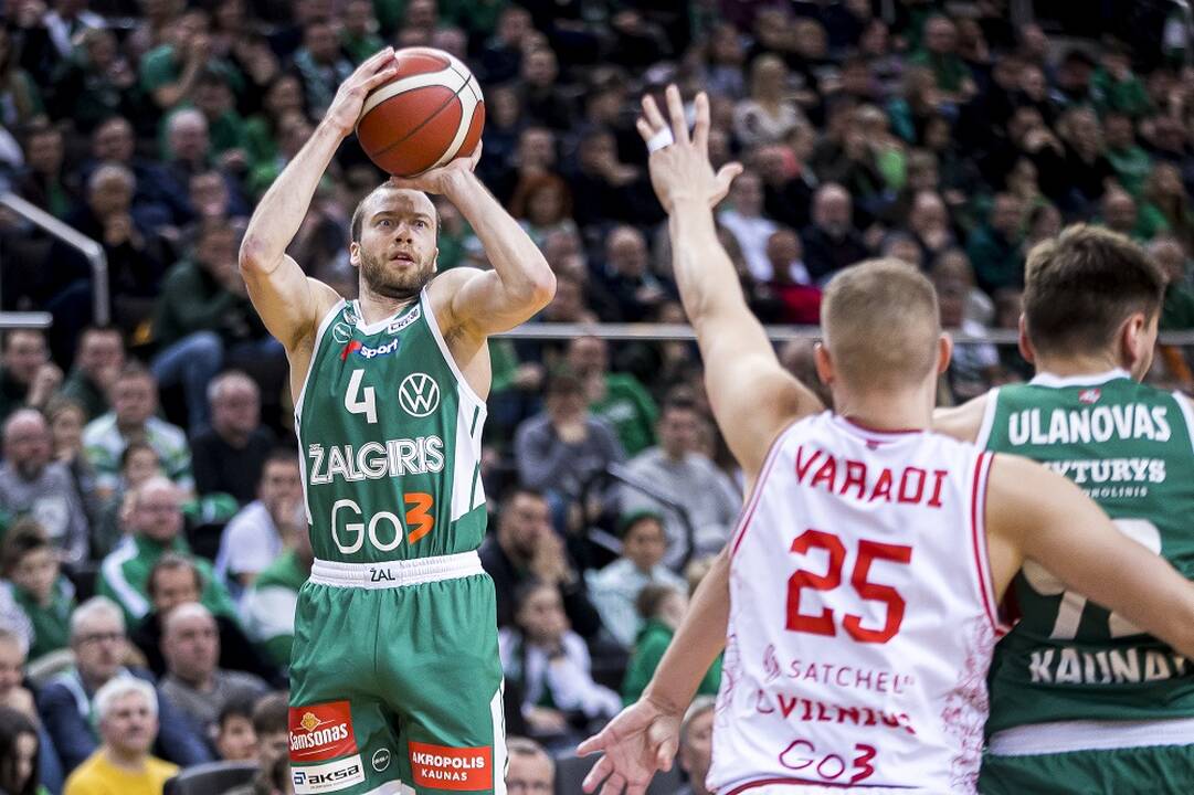 Snaiperis: L. Lekavičius per mačą su „Rytu“ pataikė 6 tritaškius – tai jo rekordas atstovaujant „Žalgiriui“.
