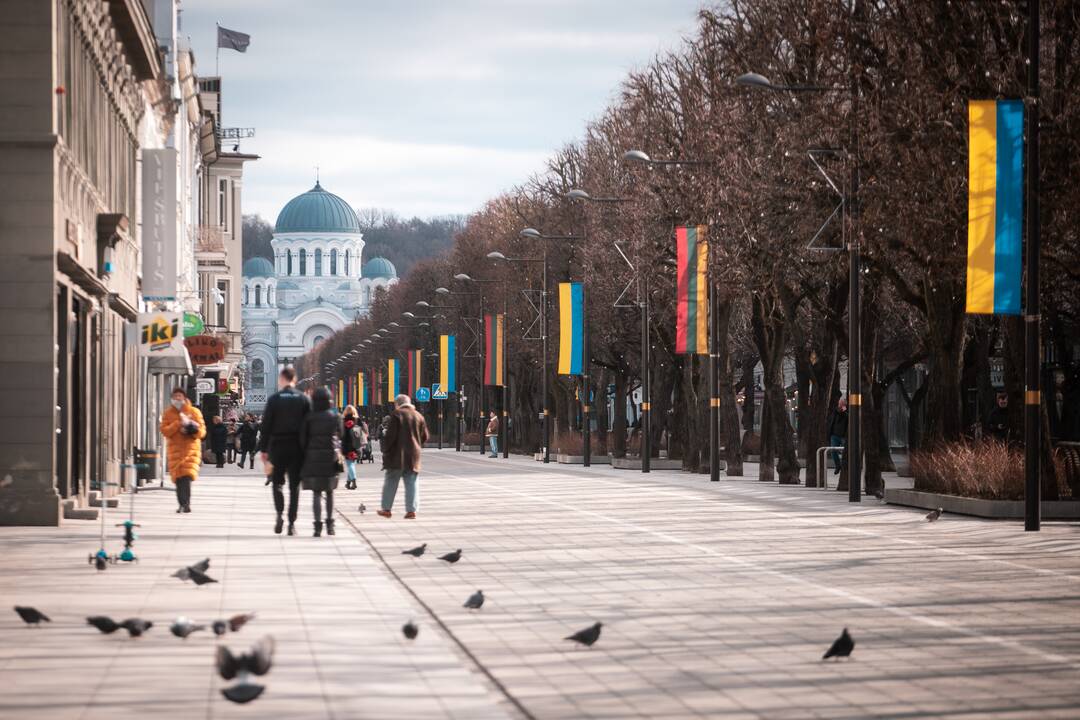 Kauniečiai palaiko Ukrainą