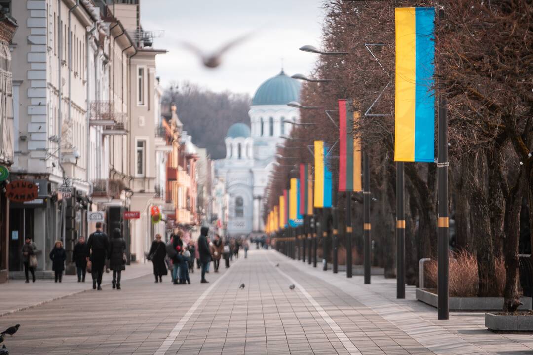 Kauniečiai palaiko Ukrainą