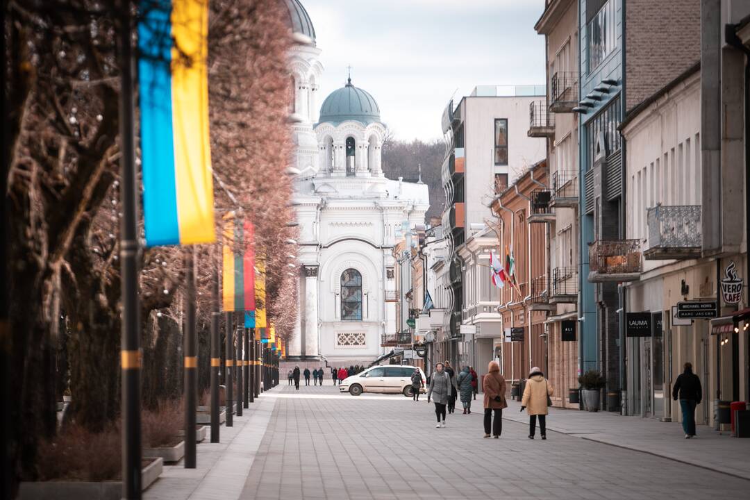 Kauniečiai palaiko Ukrainą