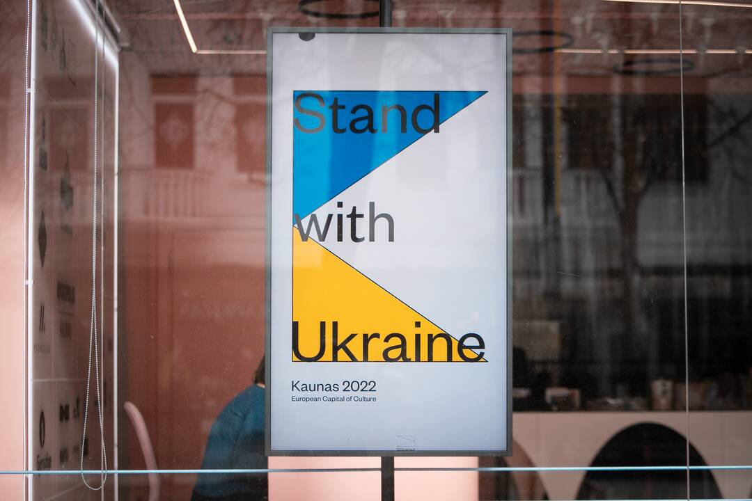 Kauniečiai palaiko Ukrainą