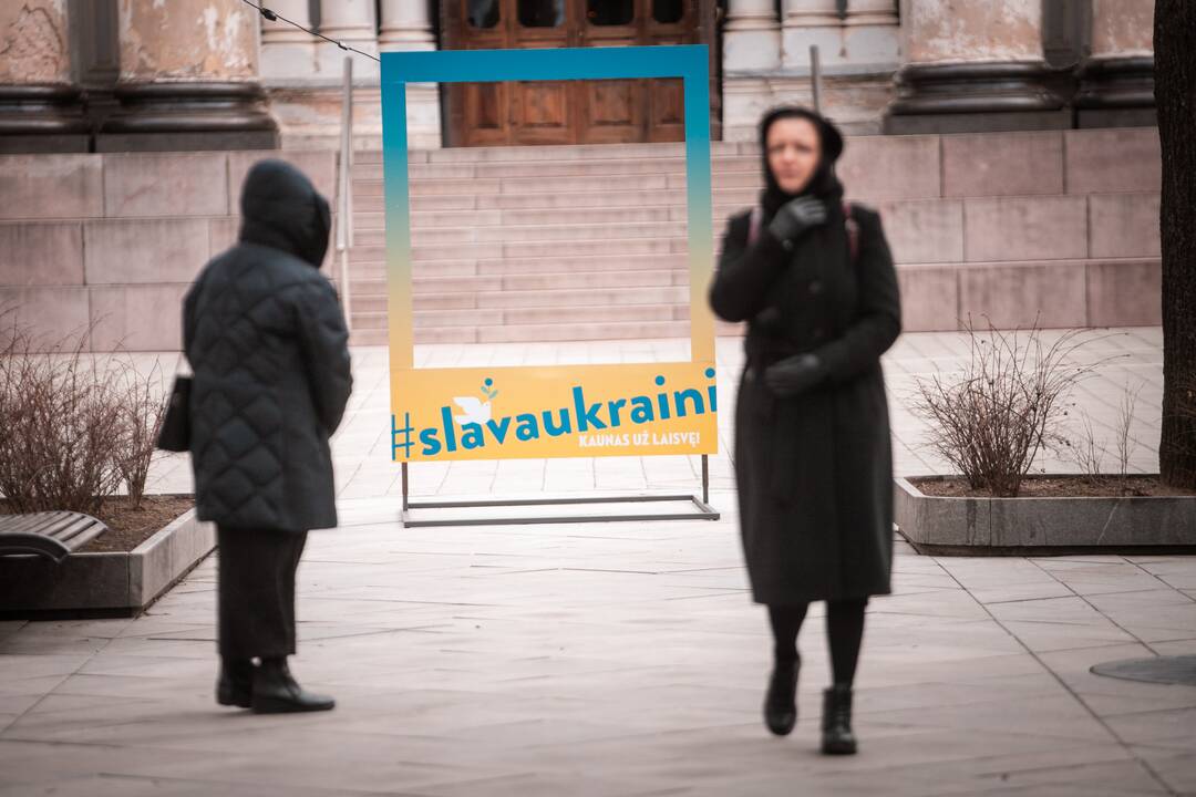 Kauniečiai palaiko Ukrainą