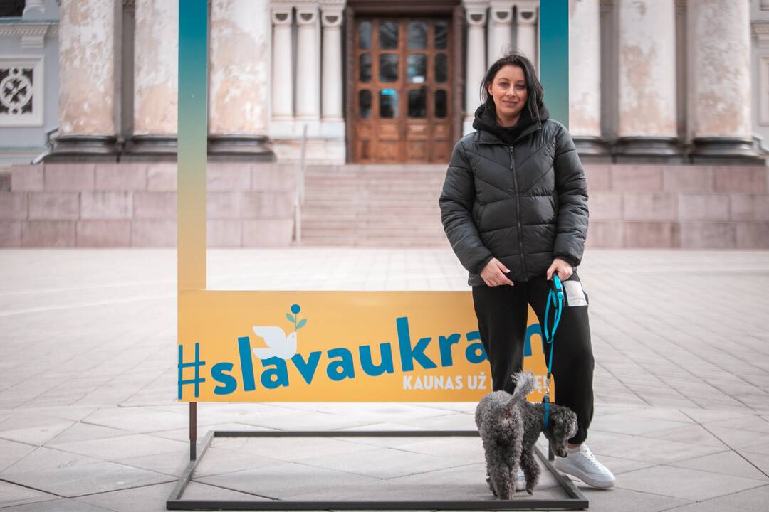 Kauniečiai palaiko Ukrainą