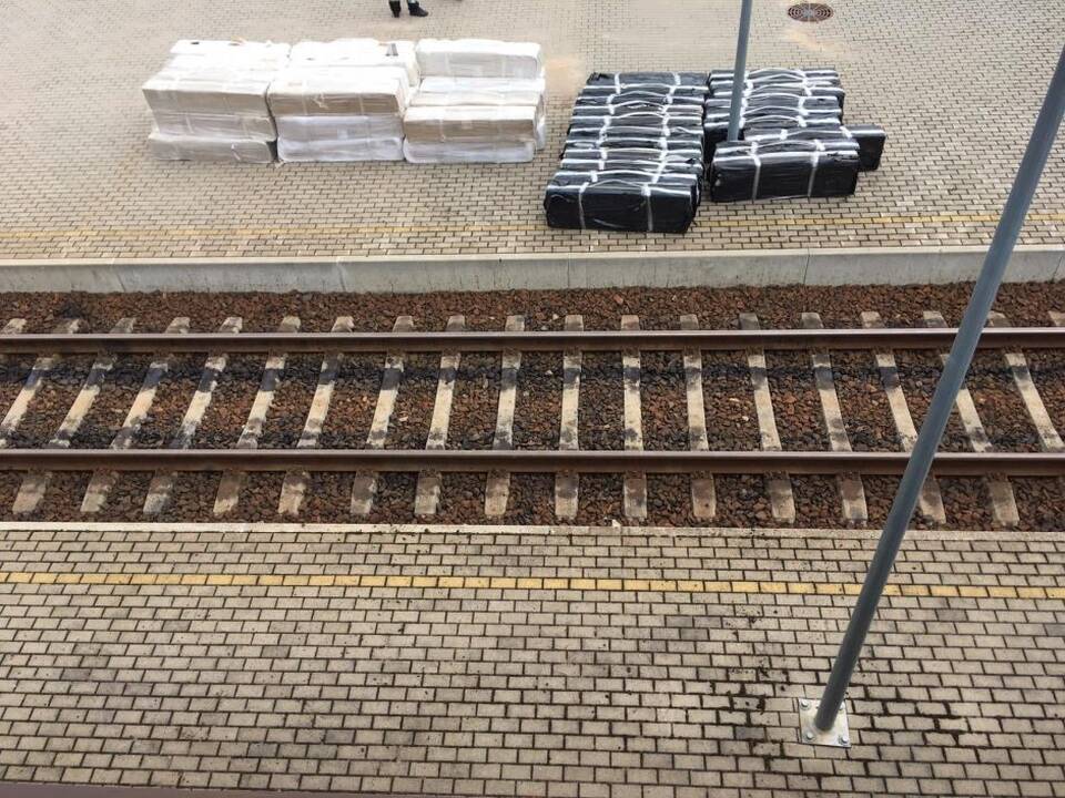 Prie geležinkelio bėgių rasta 25 tūkst. pakelių kontrabandinių cigarečių
