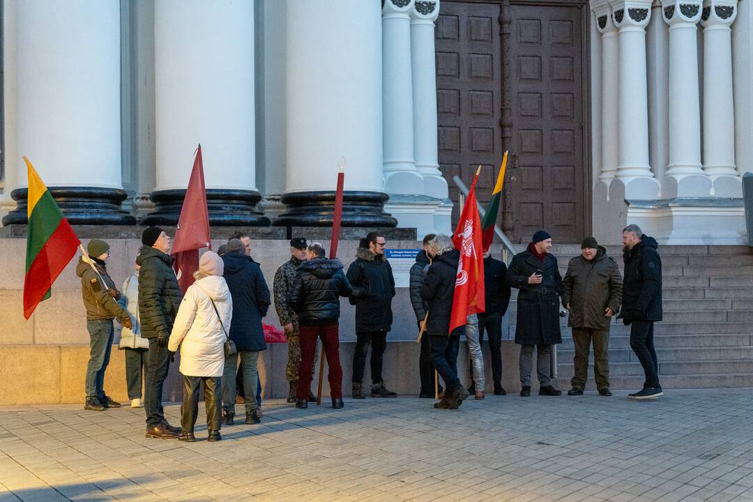 Vasario 16-osios eisena centrinėje Kauno dalyje