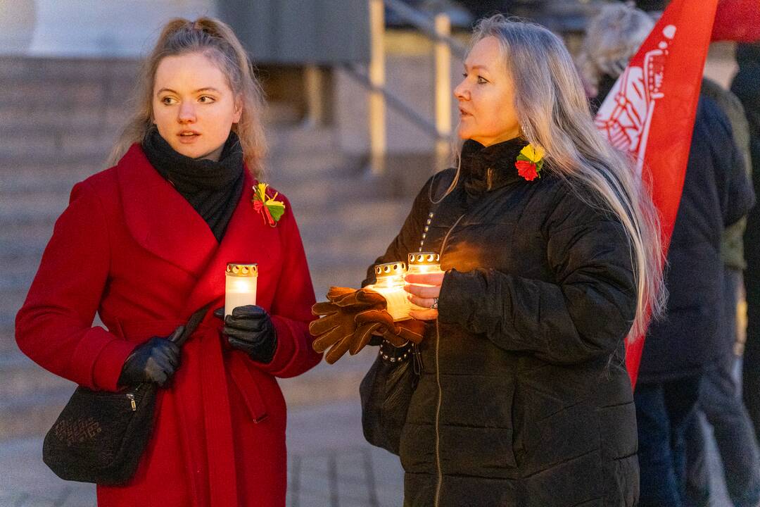 Vasario 16-osios eisena centrinėje Kauno dalyje