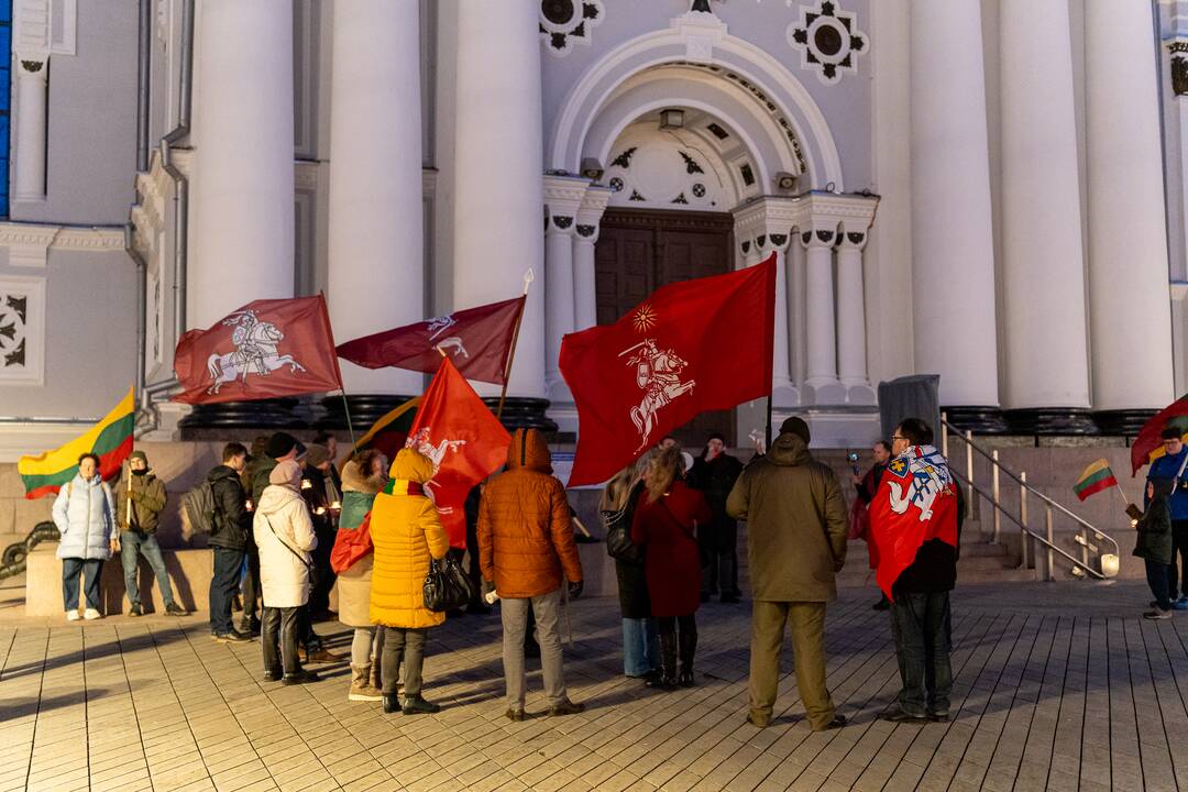 Vasario 16-osios eisena centrinėje Kauno dalyje