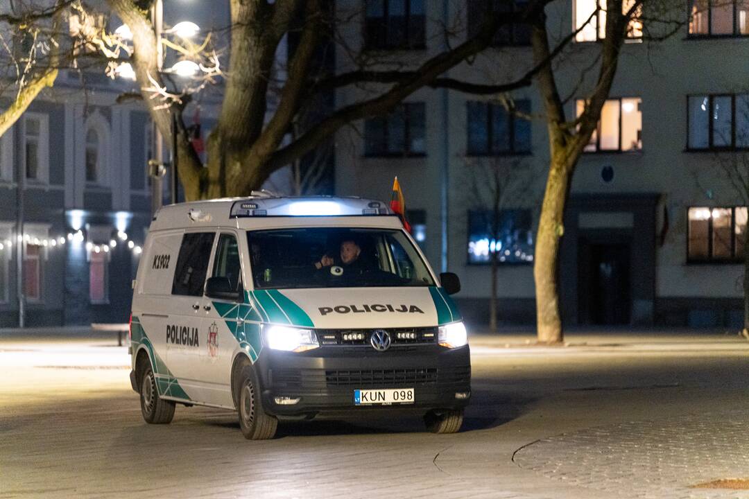 Vasario 16-osios eisena centrinėje Kauno dalyje