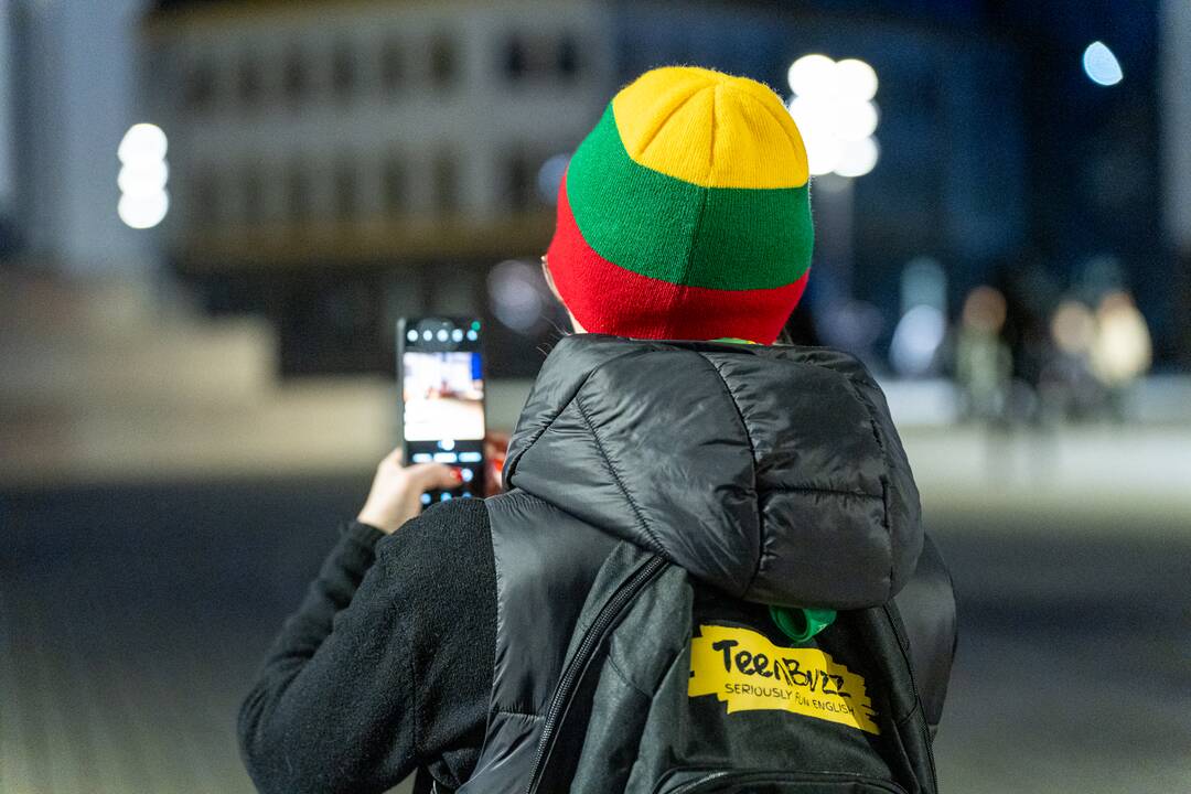 Vasario 16-osios eisena centrinėje Kauno dalyje