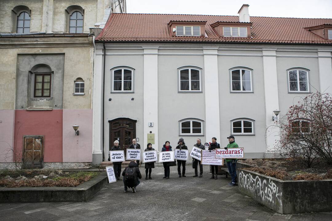 Piketas dėl statybų Senamiestyje