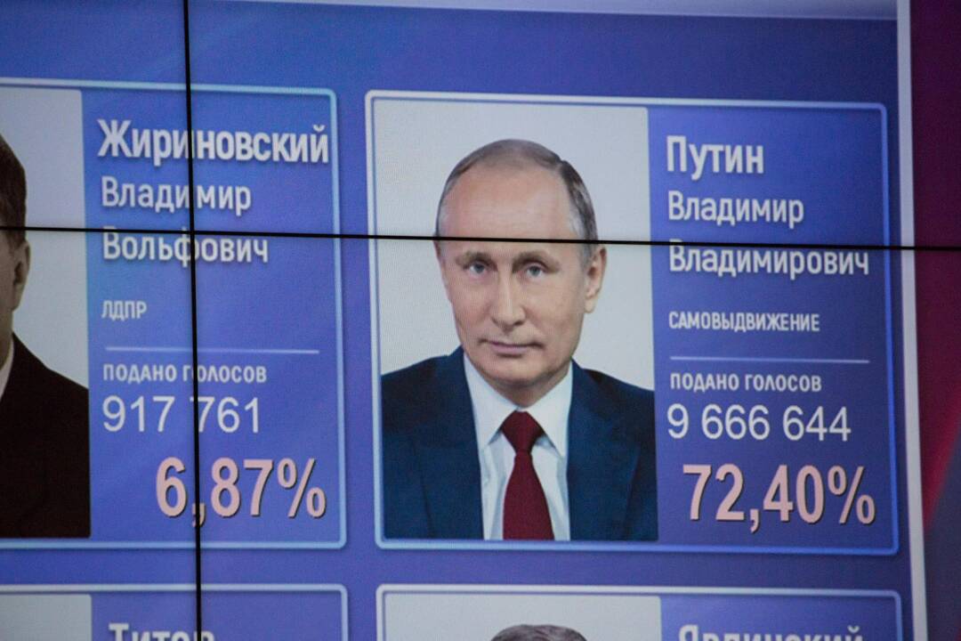 Lietuvoje 85 proc. Rusijos piliečių balsavo už V. Putiną