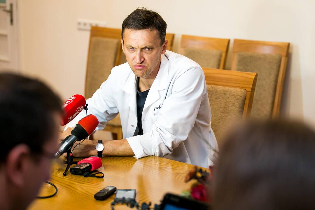 Spaudos konferencija dėl M. Kalniečio traumos