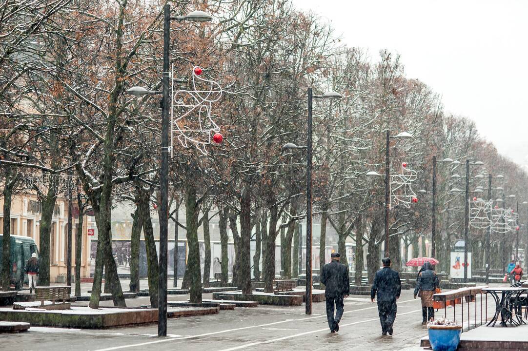 Kaune iškrito pirmasis sniegas