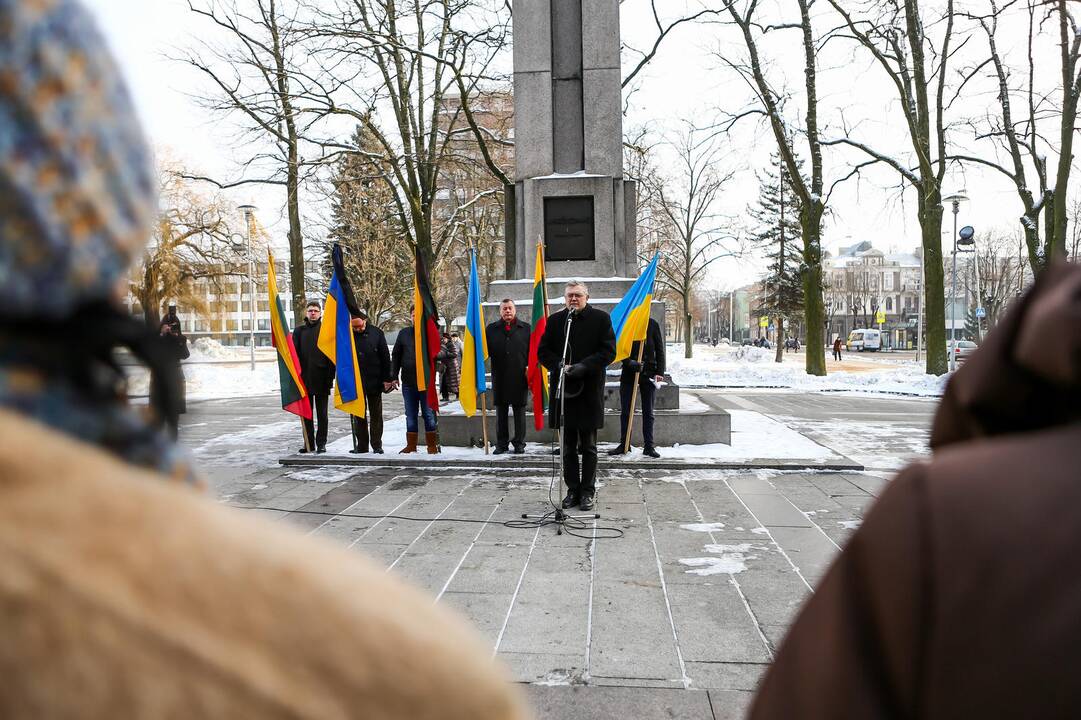 Ukrainos palaikymo akcija Kaune