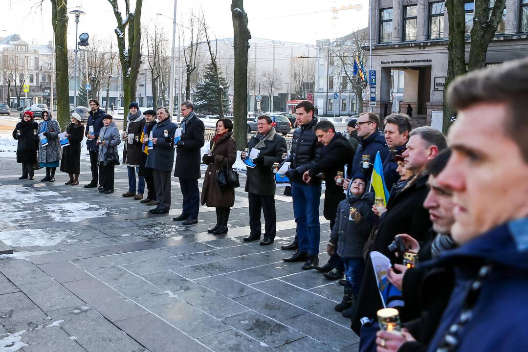 Ukrainos palaikymo akcija Kaune