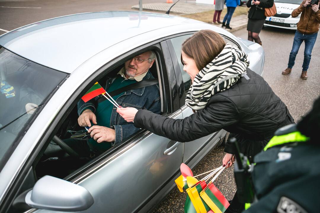 Policijos ir moksleivių akcija „Su Kovo 11-ąja“ 