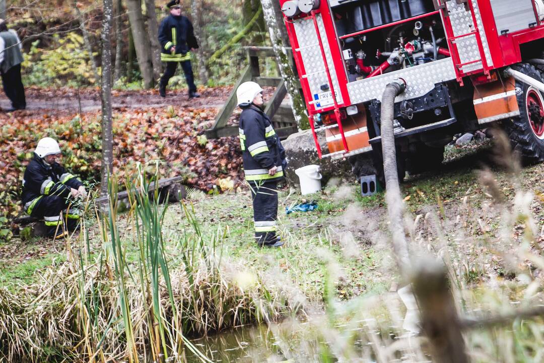 Rumšiškių liaudies buities muziejuje liepsnojo pirtis