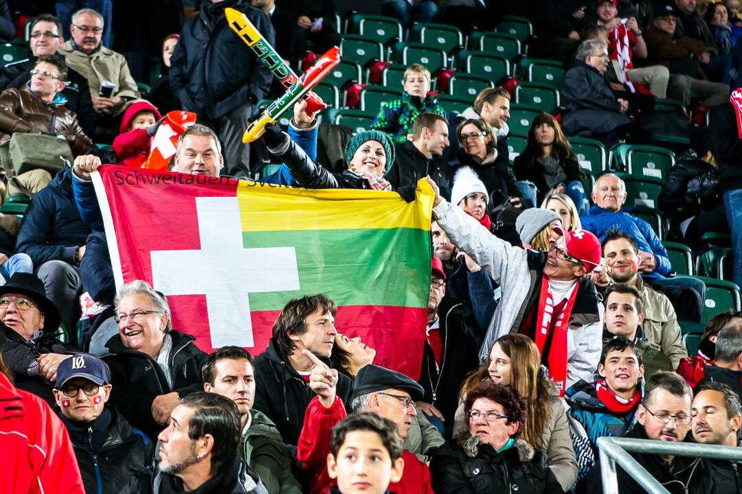 Futbolas: Lietuva - Šveicarija 