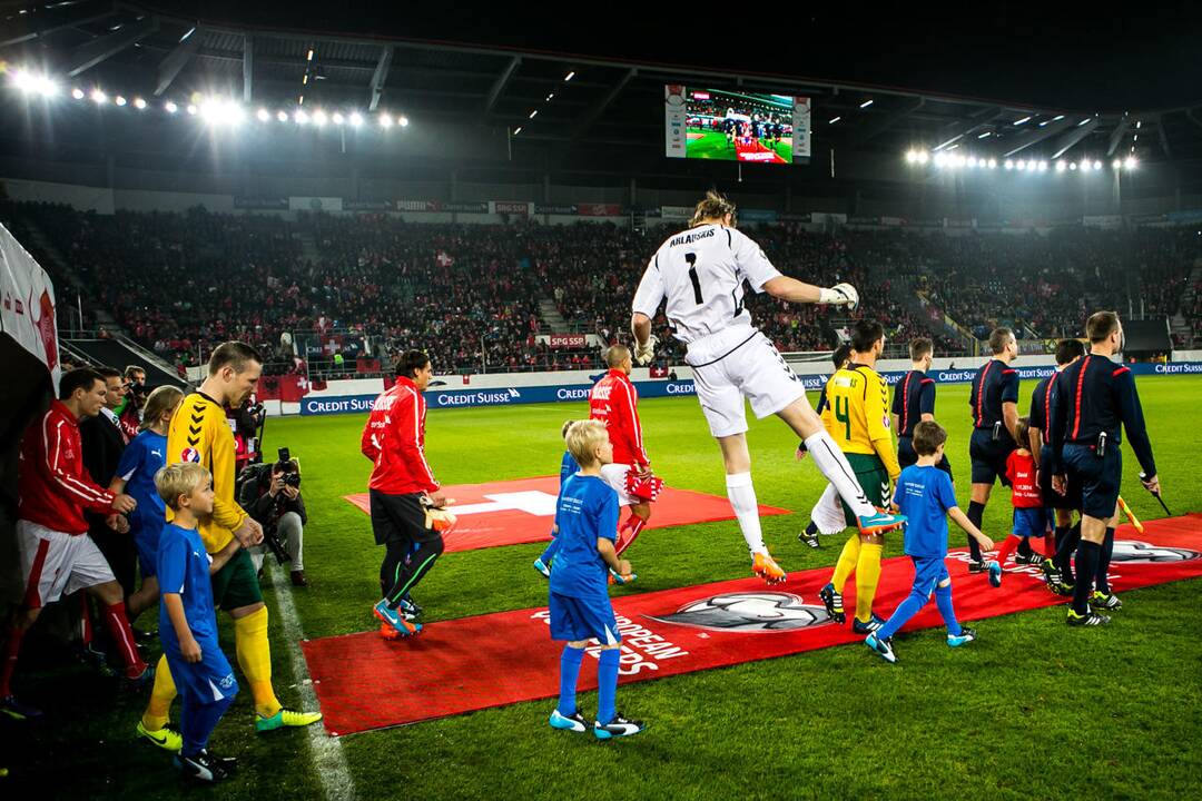 Futbolas: Lietuva - Šveicarija 
