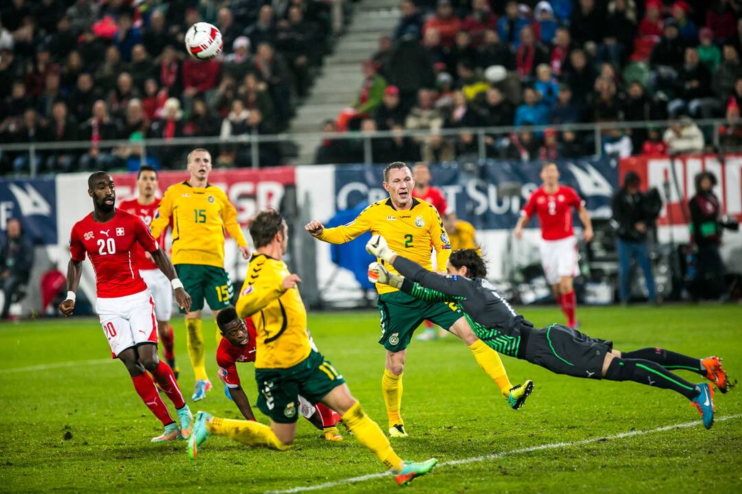 Futbolas: Lietuva - Šveicarija 
