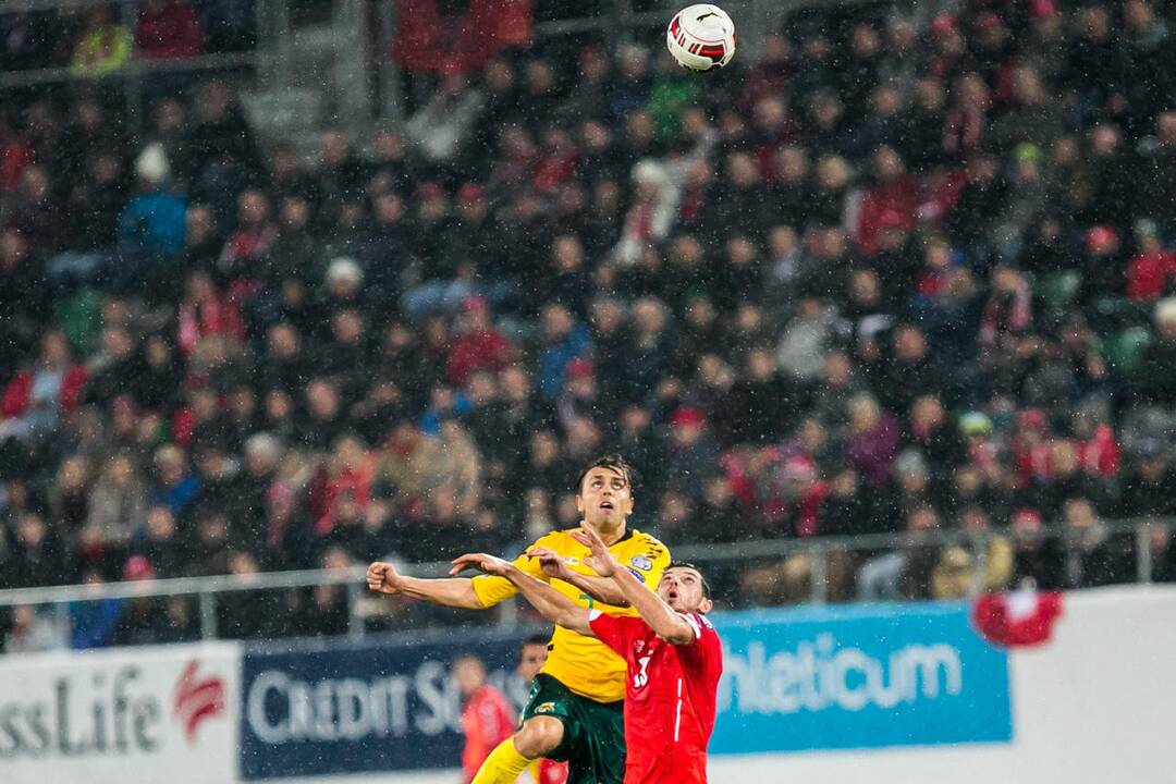 Futbolas: Lietuva - Šveicarija 