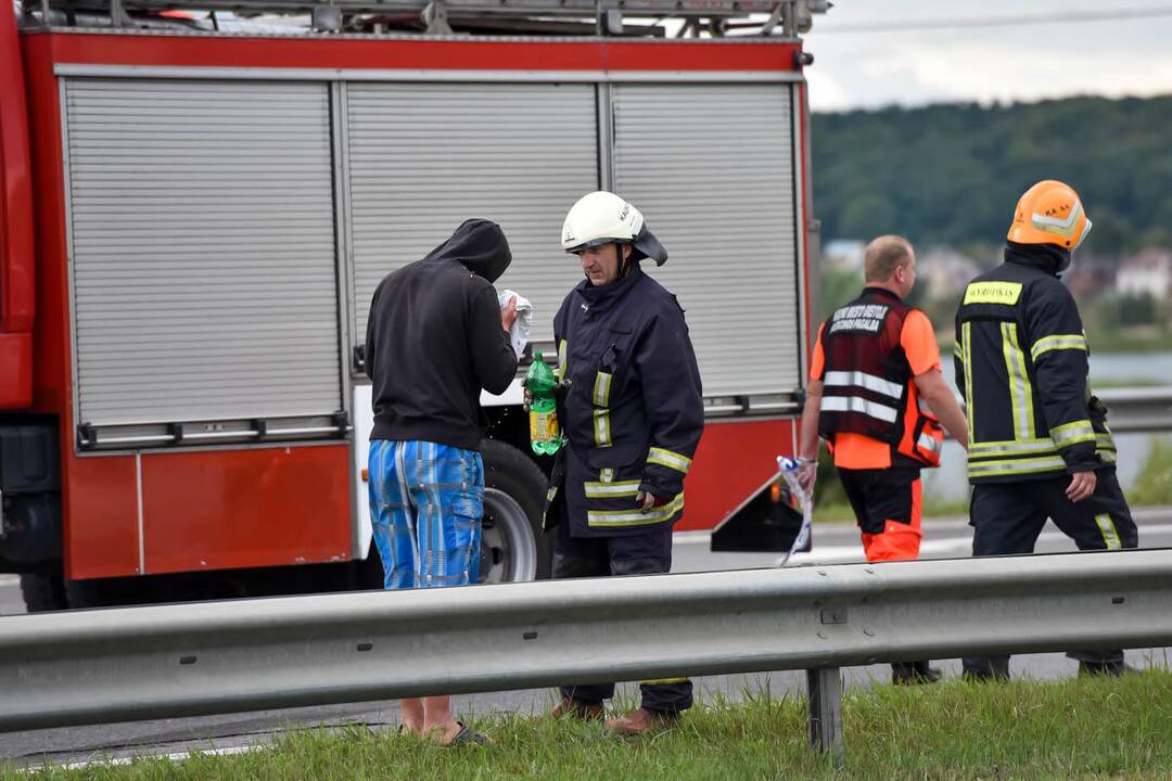 Didelė avarija ant Č. Radzinausko tilto