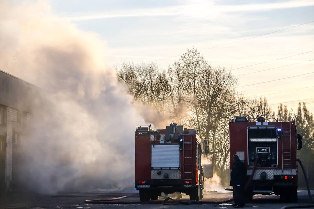 Aleksote sudegė sunkvežimis