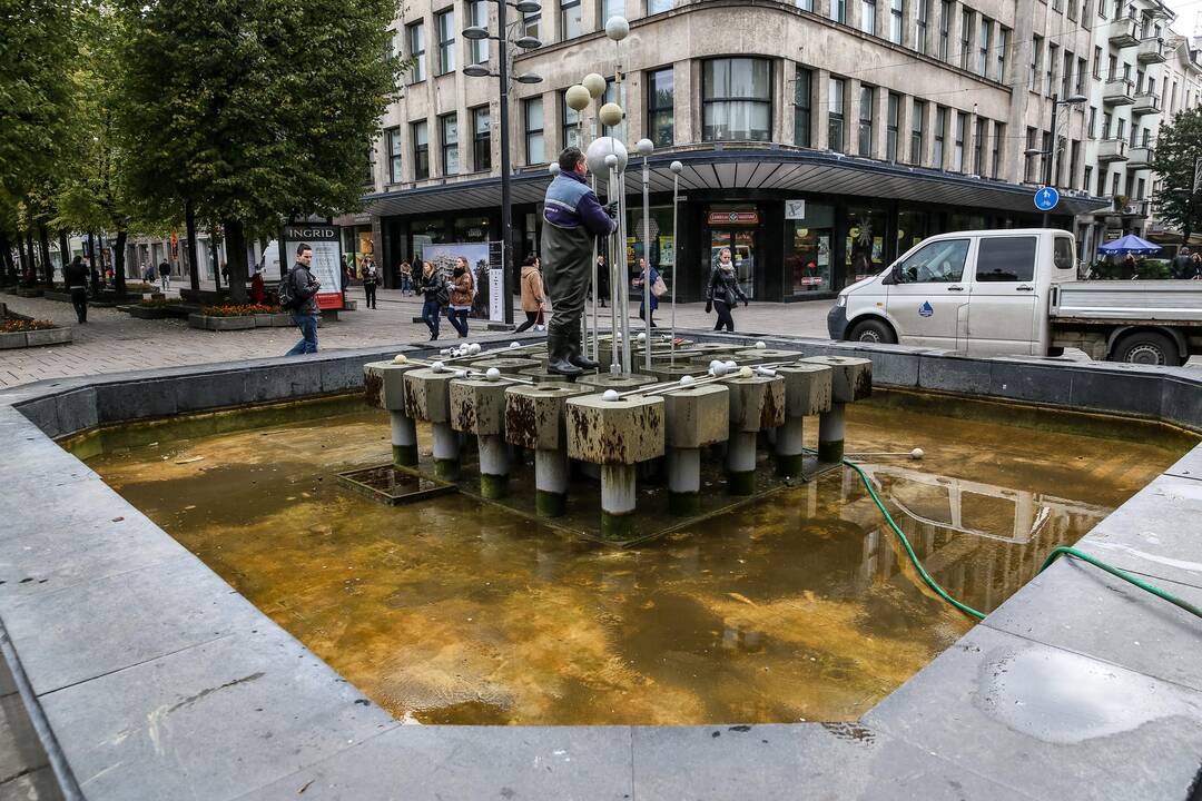 Išjungiamas Laisvės alėjos fontanas