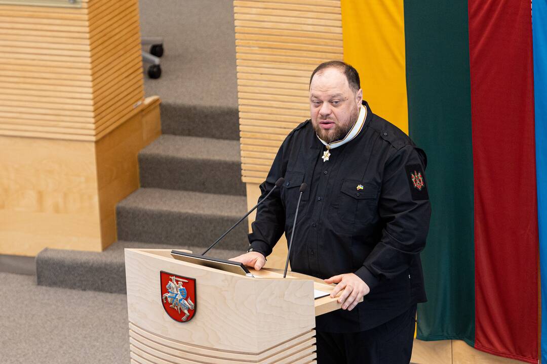 Ukrainos Aukščiausiosios Rados Pirmininkui Ruslanui Stefančukui įteikta A. Stulginskio žvaigždė